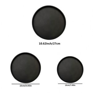 Round Silicone Organizer <b>Tray</b> for Countertop, Non-Slip Waterproof Storage for Bathroom, Kitchen, Desk, Candle & <b>Perfume</b> - Product Image 2