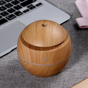 Customizable Lar Wood Grain <b>LED</b> Air Humidifier with Logo New Personal Space Ultrasonic Water Spray Fragrance <b>Diffuser</b> - Product Image 4