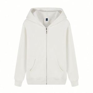 Sweat à capuche zippé vintage 500 g/m² en bio-coton, double couche, vierge, idéal pour l'impression de logo en relief, style streetwear, sans étiquette - Product Image 5