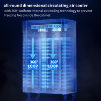 Congélateur vertical commercial en acier inoxydable à basse température pour pâte à boulangerie, armoire de stockage de produits surgelés à quatre portes, équipement