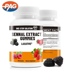 Oem Fruit Gummy Private Label Abnehmen Vitamin Ergänzungen über Nacht Abführmittel Unterstützung und Magens ch merzen Senna Leaf Extract Gummy