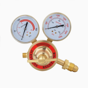 American-Style All-Copper Oxygen Acetylene <b>Pressure</b> <b>Gauge</b> Kit CGA540 CGA510 Made of Durable Brass Material for Welding Cutting - Product Image 1