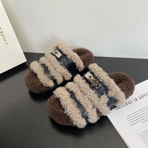 Pantofole Invernali <span class=keywords><strong>da</strong></span> <span class=keywords><strong>Donna</strong></span> Marrone <span class=keywords><strong>Blu</strong></span> Beige Rosa Carine con Punta Aperta Morbide <span class=keywords><strong>da</strong></span> Interno Tendenza Moda - Product Image 4