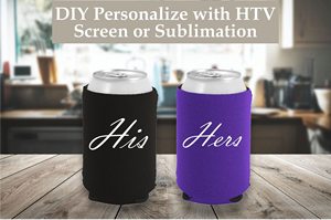 Manchons isothermes magnétiques réutilisables en néoprène vierges pour canettes, bière, sodas, boissons et bouteilles d'eau – Idéal pour les anniversaires - Product Image 3