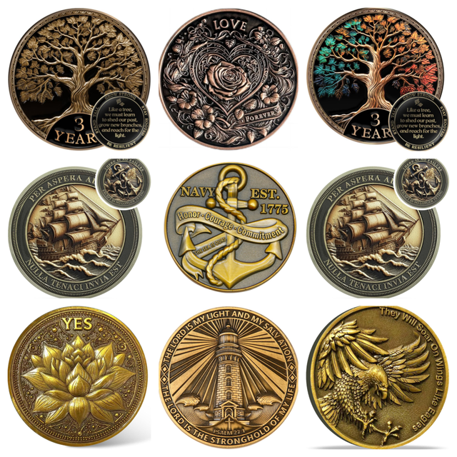 Antique Board Game Rare Collectible Gold Metal Ancient Coin Brass Silver 60mm 45mm Sizes Angel Engraving Digital Printing