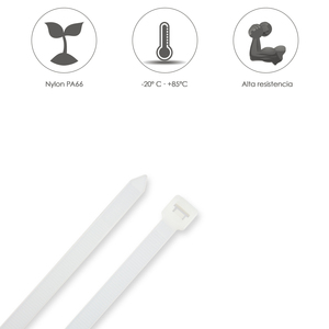 สายรัดเคเบิลไนลอน 100% สีธรรมชาติ 3.5 x 280 มม. (บรรจุ 100 ชิ้นต่อถุง) - Product Image 4