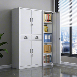 Armoire de rangement de style moderne pour garage, mobilier de bureau mobile, armoire réglable, casier de rangement en métal - Product Image 4