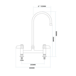 Robinet de cuisine moderne et fonctionnel en laiton chromé avec double poignée, cartouche céramique, économie d'eau et bec rotatif - Product Image 2