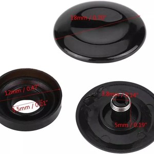 Audi 8K0998068A Rotary Control Button Cover For Multimedia System Instrument Panel Black Zinc Plated <b>Iron</b> - Product Image 2