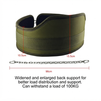 Ceinture de musculation robuste avec chaîne en acier de 96 cm, capacité de charge de 100 kg, pour exercices de musculation, tractions, squats, entraînement de force, équipement de fitness