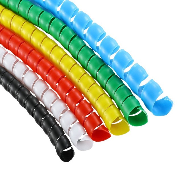 Hot Sale Flexible PE Spiral Tube Computer Wrap Cable Management Sleeve 8mm Model 3 Meters Length Black Garden Hose Protector