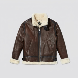 Genuine Leather <b>Pilot</b> Bomber Aviator <b>Jacket</b> Luxury Winter Coat Custom Private Label Sample Service Available Today - Product Image 1