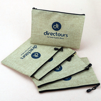 Petite trousse de maquillage en velours personnalisée pour tubes de gloss à lèvres, pochette à fermeture éclair en velours avec logo et doublure en satin