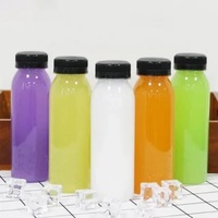 Bouteille d'eau ronde en plastique PET MAYSURE avec logo personnalisé, 32 oz (1000 ml), pour café froid pressé à froid, jus pressé à froid, avec bouchon inviolable