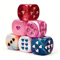 Nouvelle tendance : jeu de dés miniatures en acrylique coloré à six faces, avec logo personnalisé imprimé, 12 mm, 16 mm, 21 mm, pour jeux de société
