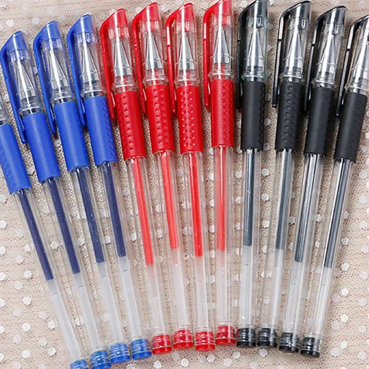 2022 Neutral Pen Custom High Quality Neutral Ink Gel Pen 0.5mm Black Blue Red Plastic Neutral Pen