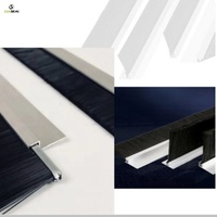 Joint de bas de porte automatique en alliage d'aluminium et nylon, personnalisé, insonorisant, design moderne, durable, avec vis, scellé en usine