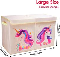 Coffre à jouets avec couvercle rabattable pour enfants, grande boîte de rangement de jouets Oxford pliable avec poignées pour garçons