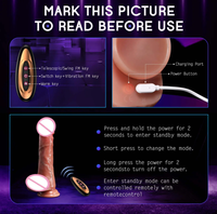 Realistischer Dildo-Vibrator mit Fernbedienung, Teleskopfunktion, Heizfunktion, Silikon, Übergröße, Vibration, Penis, Erwachsenen-Sexspielzeug für Frauen
