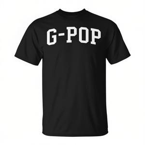 Camiseta G-Pop Negra de Algodón Unisex Talla Mediana para Adultos, Ropa Promocional - Product Image 2