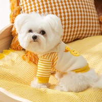 Fournisseur OEM/ODM – Nouveau sweat à capuche rayé motif canard de dessin animé pour animaux de compagnie, vêtements fins pour chiens et chats, idéal pour chiots et Teddy, vente en gros, personnalisable