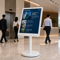 Kiosque d'inscription hospitalière 32 pouces à écran tactile blanc en libre-service