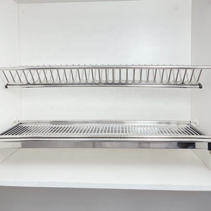 Estante de Cocina de 2 Niveles de Acero Inoxidable con Bandeja de Drenaje, Organizador de Armario, Resistente al Óxido, Almacenamiento Flotante, MOQ 1 Juego - Product Image 4