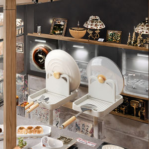 Multifunctional 1pcs Standing Type <b>Kitchen</b> Tool Pan Pot Lid Holder Stand with Cover Rack Spoon Rest Spatula Holder Shelf - Product Image 2