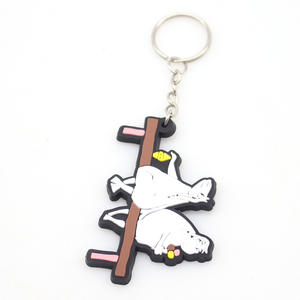 Porte-clés en caoutchouc souple personnalisé directement de l'usine Porte-clés cadeau promotionnel en PVC bon marché - Product Image 6