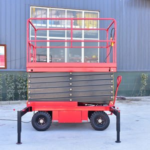 במת הרמה ניידת 6 מטר 8 מטר 10 מטר 12 מטר 14 מטר, מעלית הרמה ניידת מסוג סקייליift, פיגום, מעלית מספריים הידראולית 500 ק\\\"ג - Product Image 4