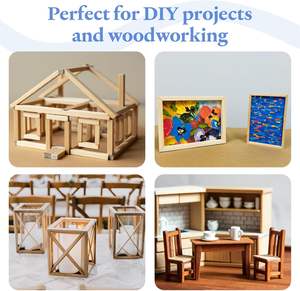 Cajas de Madera Maciza Cuadradas para Manualidades de Arte Popular, Pino de Binh Duong, Duraderas, Fáciles de Cortar y Pintar, Componentes Modernos para Bricolaje, Letreros de Pared para el Hogar - Product Image 4