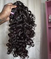 Cabello Virgen Rizado Caribeño SDD, Cabello Virgen Malayo, Cabello Virgen de Donante, Paquetes de Cabello Virgen para Crochet, Cabello Virgen Indio, Cabello Virgen a Granel SDD