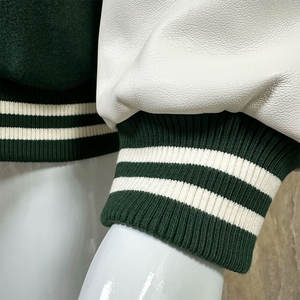 Chaqueta Casual de Invierno Personalizada para Hombre, Chaqueta Bomber de Béisbol de Cuero de Primera Calidad, Estilo Urbano - Product Image 4