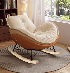 Ecliner confortable épaissi bois pingouin chaise berçante salon chambre balcon maison loisirs paresseux canapé Style pour célibataire - Product Image 4