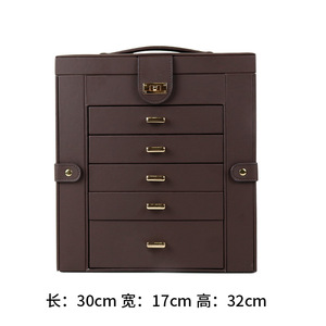 L cassetto multistrato in pelle scatola portaoggetti per gioielli organizer custodia impilatore stile braccialetto collana organizzatore di gioielli - Product Image 3
