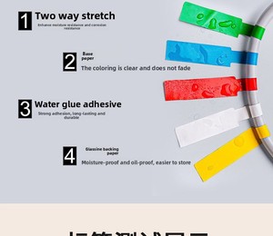 Étiquettes de câbles de communication personnalisées en PVC, colorées, adhésives, résistantes à l'eau, pliables, pour câbles réseau, multi-formes - Product Image 4