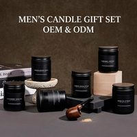 Juego de Velas Aromáticas de Lujo para Hombre, Más Vendido, Velas de Cera de Soja Natural Vertidas a Mano, Diseño Exclusivo para Caballeros