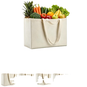 Custom Logo Reusable Grocery Farmers <b>Market</b> Bulk Canvas Shopping <b>Bags</b> for Groceries Beach Tote <b>Bag</b> - Product Image 1