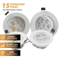 Spot encastré LED dimmable 110V 220V 3W 5W 7W 9W 12W 15W 18W pour plafond