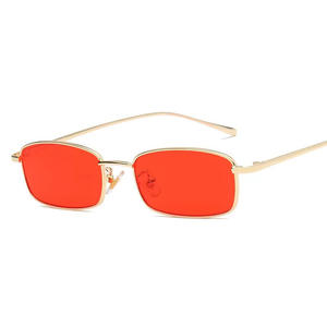 <span class=keywords><strong>2022</strong></span> nouveau petit carré UV400 unisexe métal cadre mode lunettes de soleil européen américain océan lentille transfrontalière rue Style KXH - Product Image 6