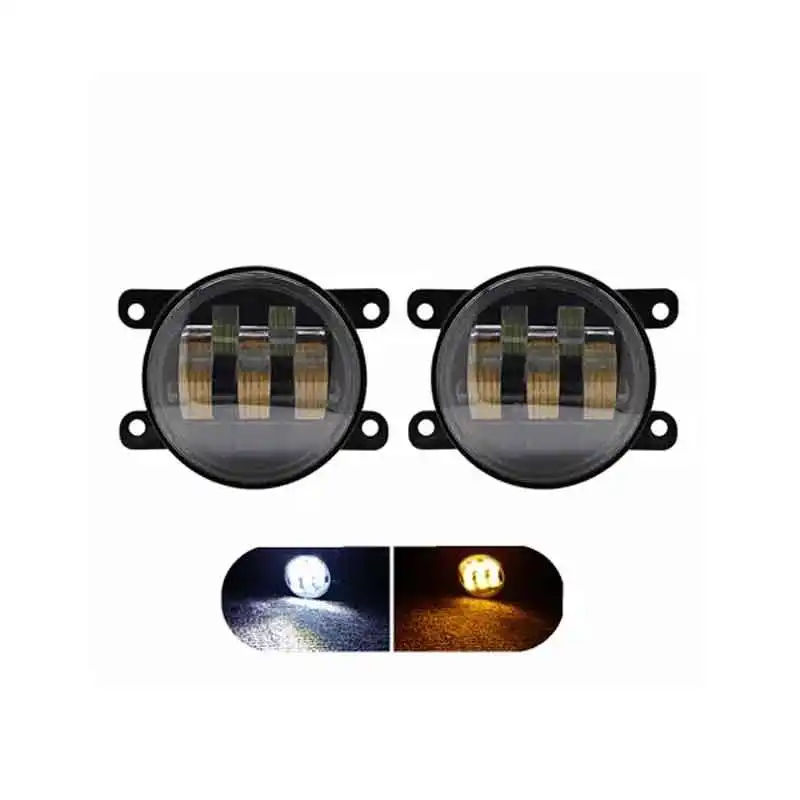 4inch 30w Round Led Fog Lights Driving Light With White Amber For Led Fog Light Auto Parts