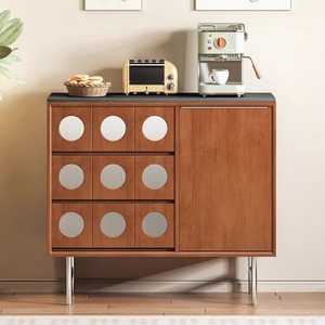 Aparador Retro de Madera Maciza 100x45x81.2cm, Mueble de Almacenamiento de Gran Capacidad para Sala de Estar - Product Image 2