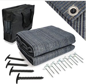 Meilleures ventes 300gsm HDPE gris bleu <span class=keywords><strong>caravane</strong></span> <span class=keywords><strong>auvent</strong></span> <span class=keywords><strong>de</strong></span> sol camping-car <span class=keywords><strong>tapis</strong></span> <span class=keywords><strong>de</strong></span> sol <span class=keywords><strong>tapis</strong></span> <span class=keywords><strong>de</strong></span> tente avec œillets métalliques pour le camping en plein air - Product Image 2