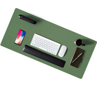 Tapis de souris antidérapant, imperméable et en cuir PU, pour le bureau