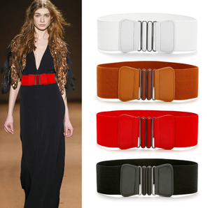 2025 Hot Sale Fashion Vintage Women's Stretchy Belts Casual Simple and Versatile Corset Waist Belt with Alloy Buckle for <b>Dresses</b> - Product Image 1
