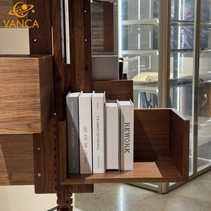 Bibliothèque italienne de luxe étagère d'angle étagère murale multicouche en bois étagère murale flottante décor à <span class=keywords><strong>la</strong></span> maison pour salon - Product Image 6