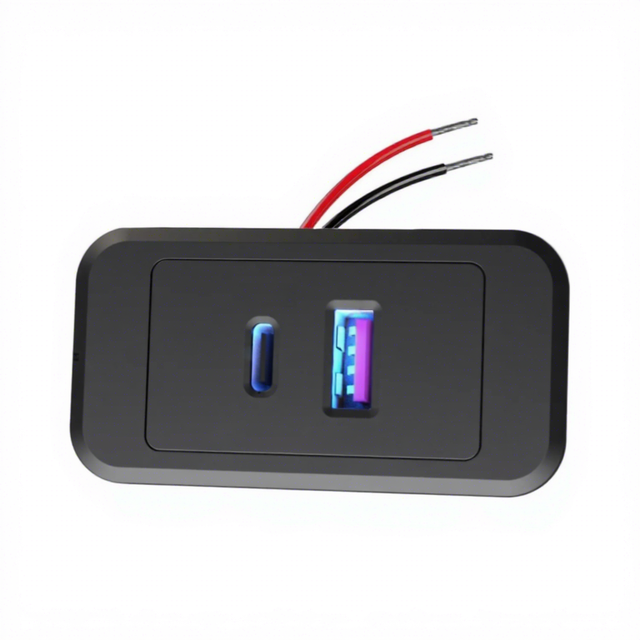 12-24V RV USB Wall Outlet 36W PD USB-C 18W Quick Charge 3.0 USB-A Socket Car Charger Waterproof Power Socket Adapter Panel