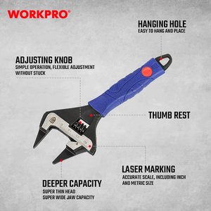 <span class=keywords><strong>ประแจ</strong></span>ปรับได้ WORKPRO ขนาด 165 มม. 65 นิ้ว พร้อมปากแคบสำหรับงานในพื้นที่แคบ - Product Image 3