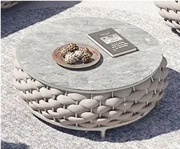 Современная вилла во дворе отеля садовый набор металлический алюминиевый каркас Ткань Водонепроницаемая подушка для патио мебель веревка для улицы диван