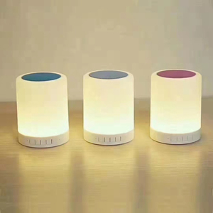 Custom Logo Led Touch Lamp Portable <strong>Table</strong> Speaker Pc Audio Desk Lamp Speaker Moon Light With Speaker For Christmas Holidays - Product Image 6